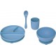 Atmosphera Set Repas Enfant Bleu 20x20cm