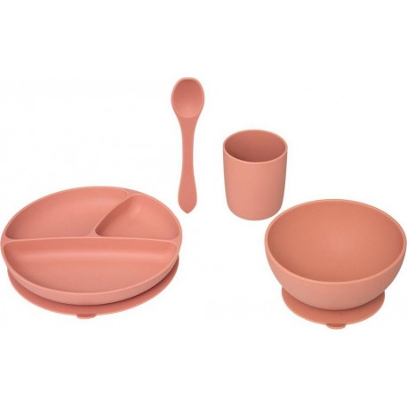 Atmosphera Set Repas Enfant Rose Terracotta 20x20cm