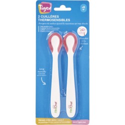 TIGEX Cuillère thermosensible 6 mois et plus lot de 2 cuillères