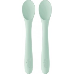 TIGEX Cuillère bébé souple 100% silicone lot de 2 cuillères