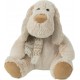 PARIS PRIX Peluche Chien Assis écharpe 25cm Beige