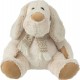 PARIS PRIX Peluche Chien Assis écharpe 30cm Beige
