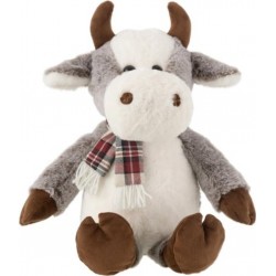 PARIS PRIX Peluche Vache écharpe 35cm Multicolore