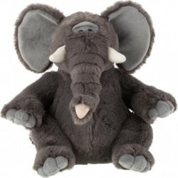 PARIS PRIX Peluche Éléphant trompe 30cm Gris
