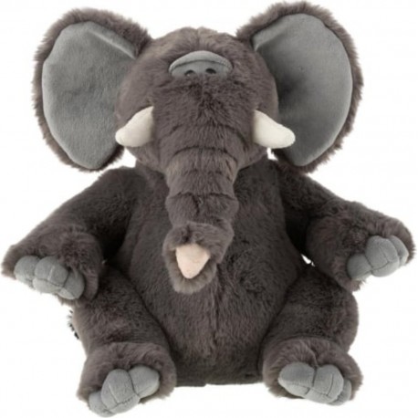 PARIS PRIX Peluche Éléphant trompe 30cm Gris