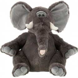PARIS PRIX Peluche Éléphant trompe 40cm Gris