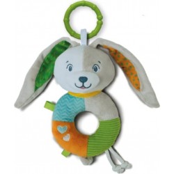 CLEMENTONI Baby Hochet Lapin Lovely Soft Bunny Rattle