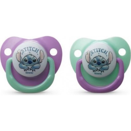 THERMOBABY Lot De 2 Sucettes Anatomiques Lilo & Stitch Silicone 6 Mois+