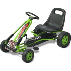 VIDAXL Kart À Pédale Avec Siège Ajustable Vert Vidaxl