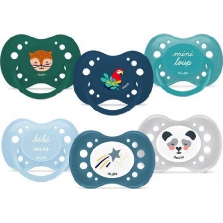 DODIE Lot De 6 Sucettes Dodie +18 Mois Garçon