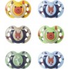 TOMMEE TIPPEE Sucettes Tommee Tippee Fun 6-18 Mois Lot De 6 Forme Orthodontique Symétrique Silicone Sans Bpa