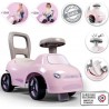 SMOBY Porteur Enfant 2 En 1 Auto Rose Coffre Sous La Selle + Klaxon Des 10 Mois Fabrication Française