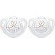 NUK Sucettes blanc silicone 0-2 mois