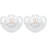 NUK Sucettes blanc silicone 0-2 mois