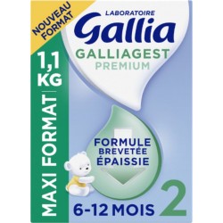 GALLIA Lait bébé En Poudre 2ème Âge Dès 6 Mois Formule Brevetée Épaissie Galliagest Premium