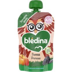 BLEDINA Compote Bébé dès 4/6 mois Pomme Pruneaux 100g