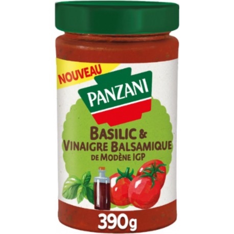 PANZANI Sauce Les Recettes Maison Basilic et Vinaigre Balsamique de Modèle IGP 390g