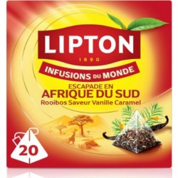 LIPTON Infusions du Monde Escapade Afrique du Sud Saveur Vanille Caramel