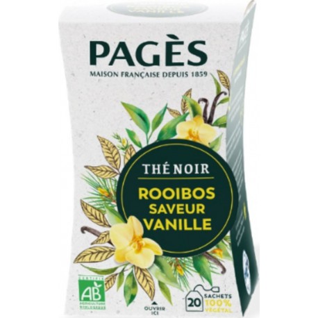 PAGES Thé Noir Rooibos Vanille Bio