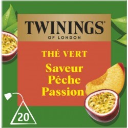 TWININGS Thé Vert Saveur Pêche Passion