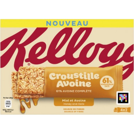 KELLOGG'S Barres Croustille Avoine Miel