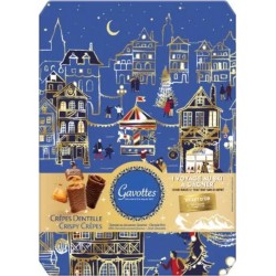 GAVOTTES Assortiment de Biscuits Crêpes Dentelles Chocolat Noir et Chocolat Lait Caramel le calendrier de l'avant de 400g