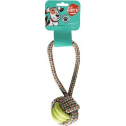 AIME Jouet pour Chien Corde avec Balle