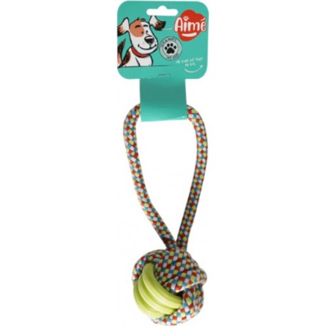 AIME Jouet pour Chien Corde avec Balle