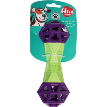 AIME Jouet pour Chien Haltère Violet et Vert