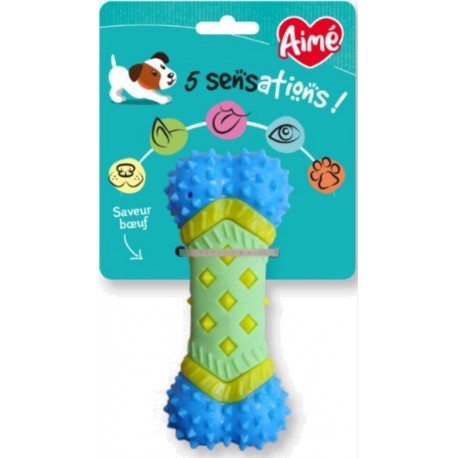AIME Jouet pour Chien 5 Sensations Saveur Bœuf