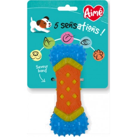 AIME Jouet pour Chien Saveur Bœuf 5 Sens