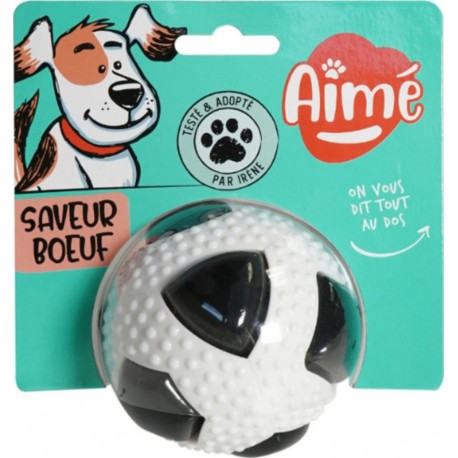 AIME Jouet pour Chien Balle Saveur Boeuf