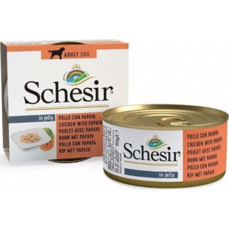 SCHESIR Schesir Chien Gelée Boîte 150 G Poulet Papaye