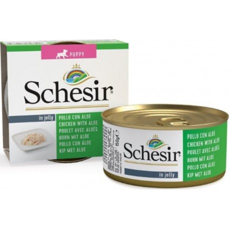 SCHESIR Schesir Chiot Gelée Poulet & Aloe Boîte 150g