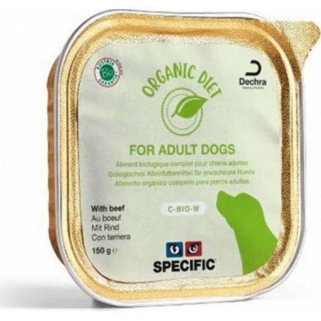 SPECIFIC Terrine Chien Bio C-bio-w Organic Beef (boîte 5x150g) Specific 5*150 G