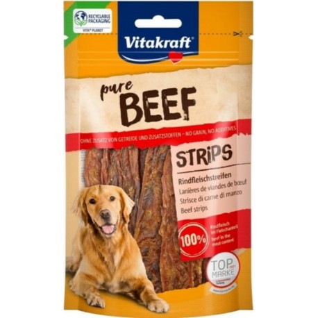 VITAKRAFT Snack Pour Chiens Vitakraft Pure Beef Strips Viande De Bœuf 80g