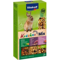 Vitakraft Kräcker Friandise Pour Lapins Nains Noix, Légumes, Fruits Lot De 10x3