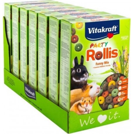 Vitakraft Party Rollis Friandises Colorées Pour Petits Mammiferes Lot De 7x 500g