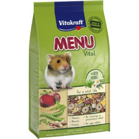 VITAKRAFT Aliment Pour Hamster Céréales Et Légumes Premium Menu Vital