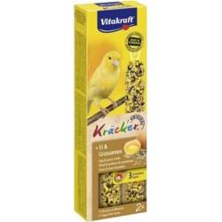 Vitakraft Kräcker Friandise Pour Canaris Oeuf Graines De Graminée Lot De 10x2