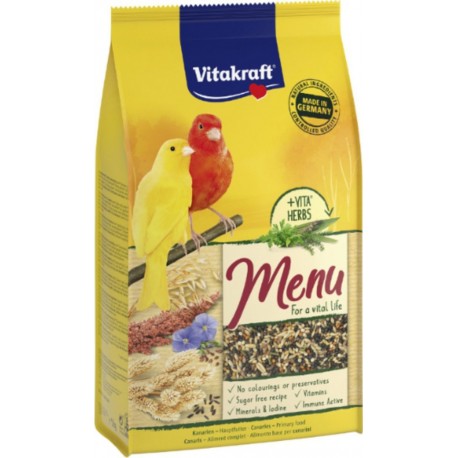VITAKRAFT Aliment Complet Graines Pour Canaris Menu Premium