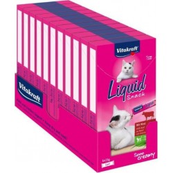 Vitakraft Liquid Snack Friandise Pour Chat Au Boeuf Lot De 11 Paquet De 6 Sachets