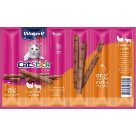 VITAKRAFT Vitakraft Cat Stick Mini Dinde & Agneau 1 Sachet De 6 Sticks