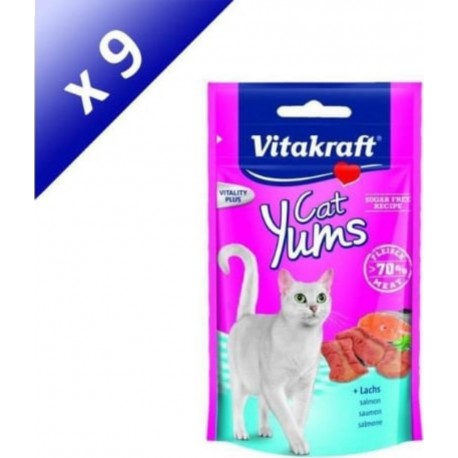 Vitakraft Cat Yums Friandise Pour Chat Au Saumon 9x40g
