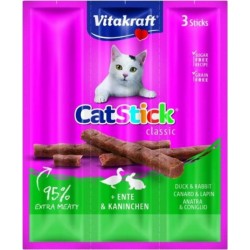 Vitakraft Cat Stick Mini Friandise Pour Chat Au Canard & Lapin Lot De 20x3