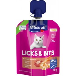 VITAKRAFT Friandise pour Chat Licks & Bits Crevette & Tomate