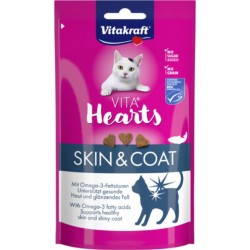 VITAKRAFT Friandises Pour Chat Peau Et Pelage Sans Sucre Ajouté Sans Céréales Saumon VITA Hearts