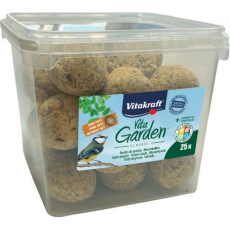 VITAKRAFT Boules de graisse Pour Oiseaux Du Jardin Sans Filet Vita Garden Classic