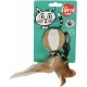 AIME Jouet pour Chat Balle en Jute avec Plumes