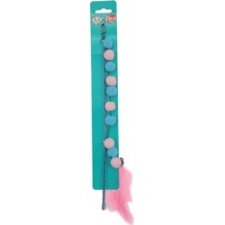 AIME Canne à Pêche pour Chat Pompons et Plumes